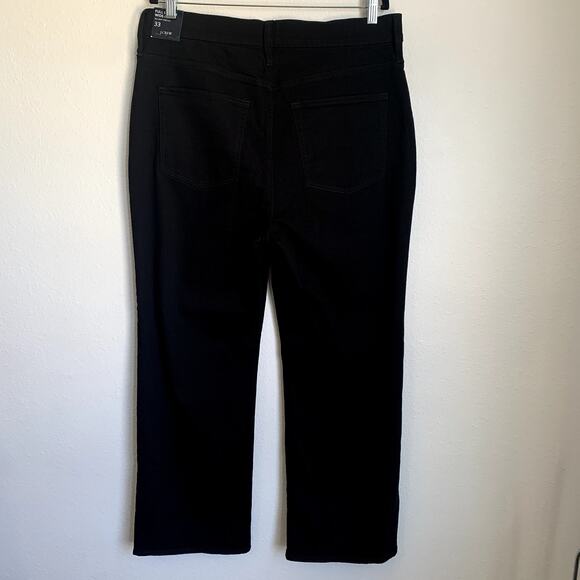 NWT J.Crew Factory Wide-leg Full-length Jean All-day Stretch in Black BU832 - Picture 5 of 15